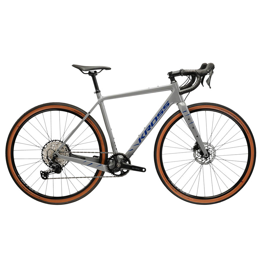 VELO GRAVEL 28" KROSS ESKER 7.0 TAILLE L (20") CARBONE GRIS/BLEU
