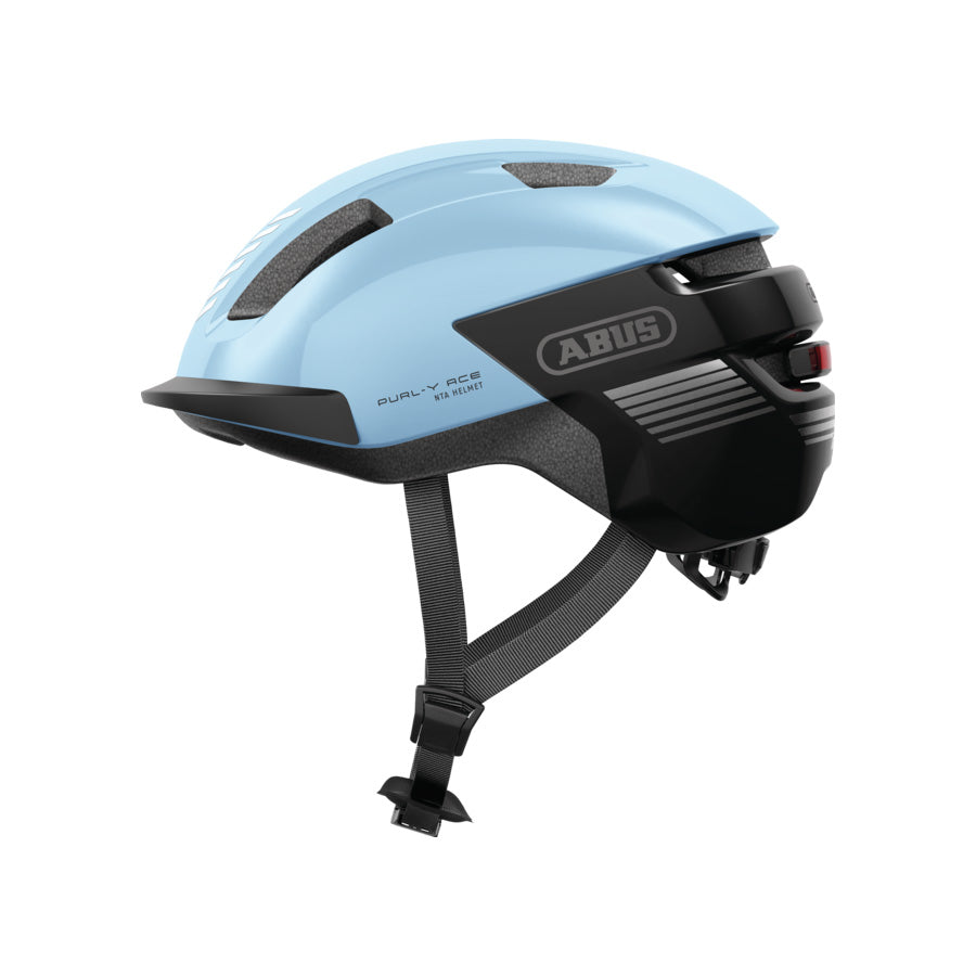 CASQUE URBAIN ABUS PURL-Y ACE BLEU GLACE IN MOLD ECLAIRAGE REGLAGE OCCIPITAL