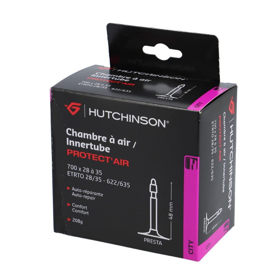 CHAMBRE A AIR VELO 700C (28/35-622) VP 48 MM HUTCHINSON PROTECT'AIR