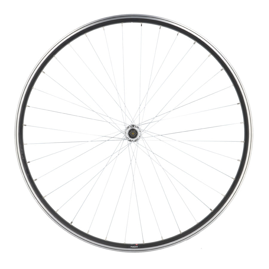 ROUE VTC 28" AV BLOCAGE JANTE NOIR MACH1 M840 MOYEU VELOX URBAN V-BRAKE 36T