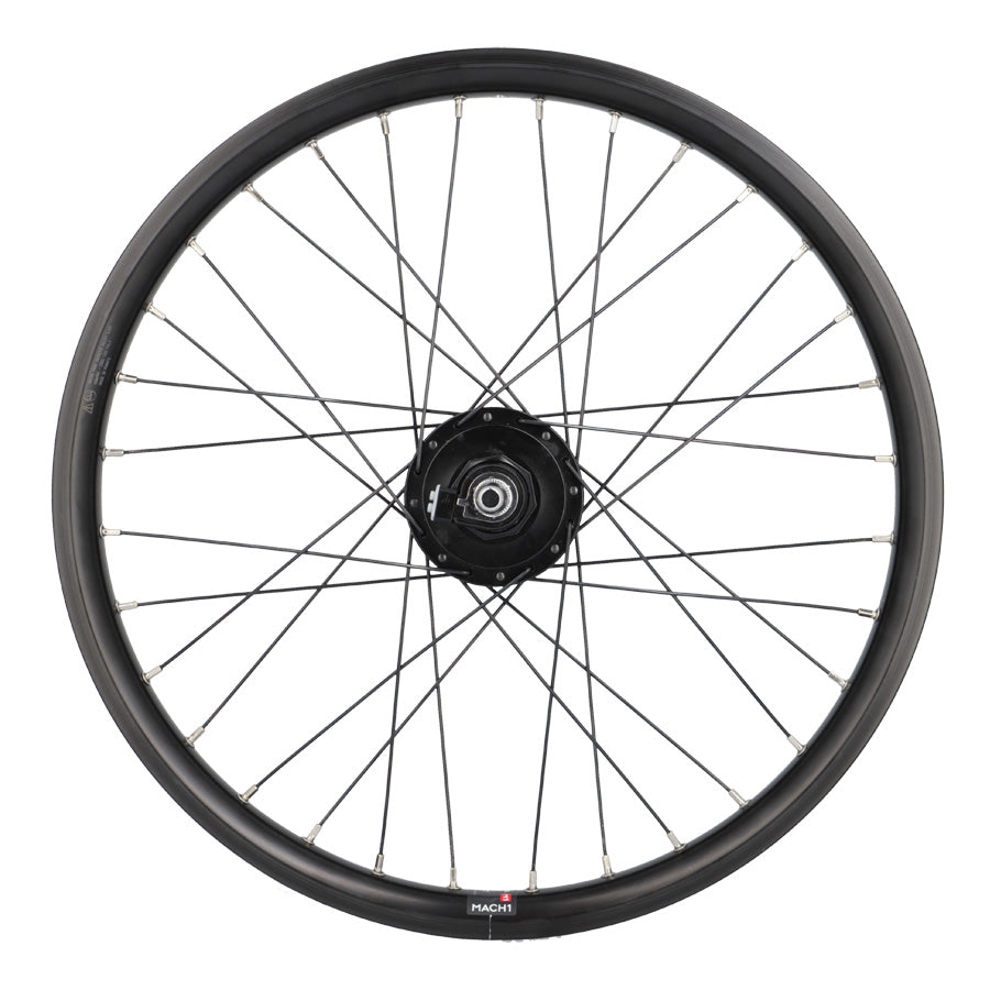 ROUE VELO E BIKE/VAE/CARGO 20" AV AV ECROU AXE PLEIN JANTE NOIR MACH1 M260 MOY DYNAMO SHIM