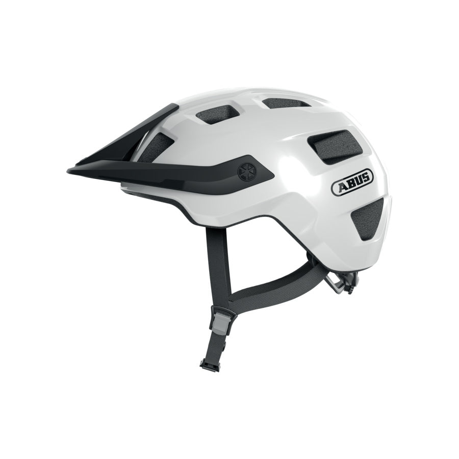 CASQUE VTT ABUS MOTRIP BLANC BRILLANT IN MOLD AVEC REGLAGE OCCIPITAL