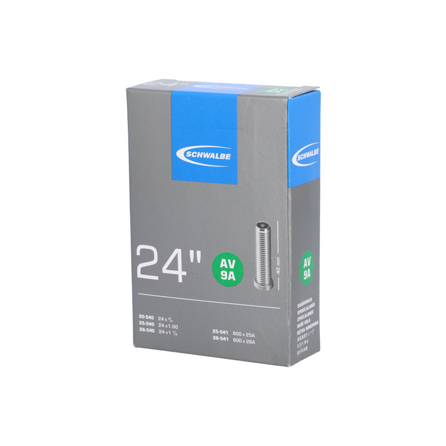 CHAMBRE A AIR VELO 24" X 3/4-1 1/8 (600A - 20/28-540/541) VS SCHWALBE STANDARD AV9A
