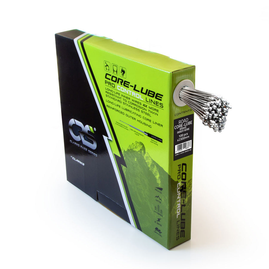CABLE FREIN ROUTE INOX SLICK CLARKS CORE LUBE D 1.5MM L2.30M (BOITE DE 100)