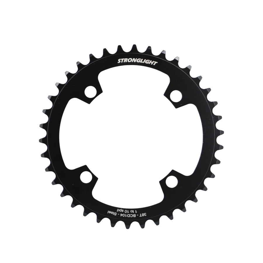 PLATEAU E BIKE/VAE MONO DIAM 104 38DTS ACIER NOIR 4 BRAN. STRONG COMP. BOSCH/SHIMANO/YAMAH