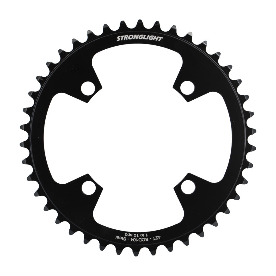 PLATEAU E BIKE/VAE MONO DIAM 104 42DTS ACIER NOIR 4 BRAN. STRONG COMP. BOSCH/SHIMANO/YAMAH