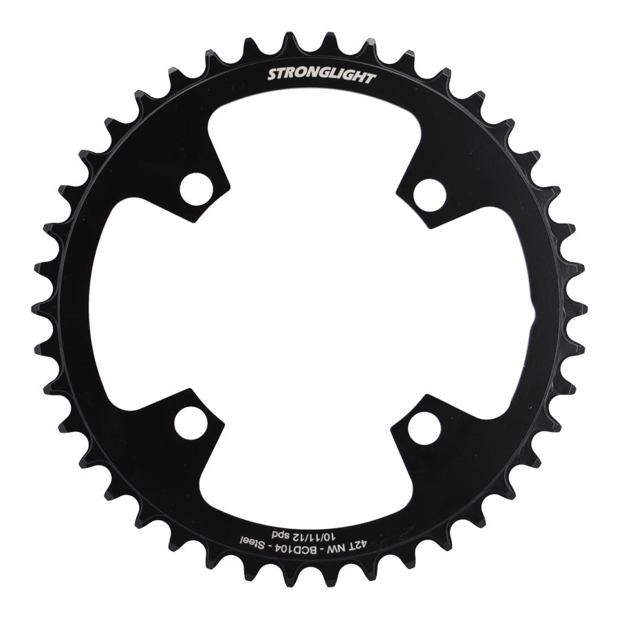 PLATEAU E BIKE/VAE MONO DIAM 104 42DTS ACIER NARROW NOIR 4 BRAN. STRONG COMP. BOSCH/SHIMAN