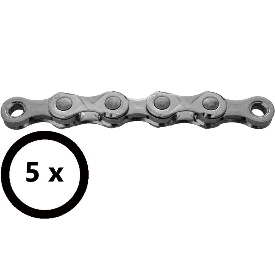 CHAINE VELO 11V. KMC E11 EPT ARGENT 136M ATTACHE RAPIDE ANTI ROUILLE (X5)