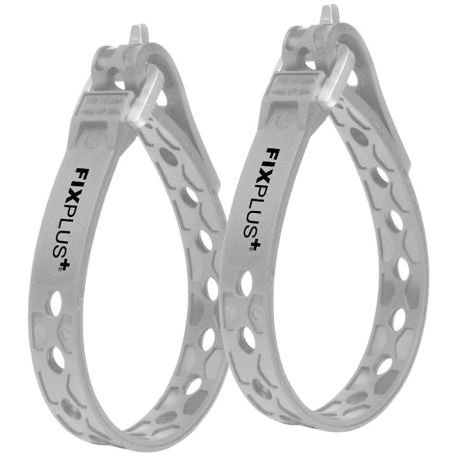 SANGLE DE SERRAGE FIXPLUS NANO SLIM FIT CAOUTCHOUC GRIS 23CM (X2)