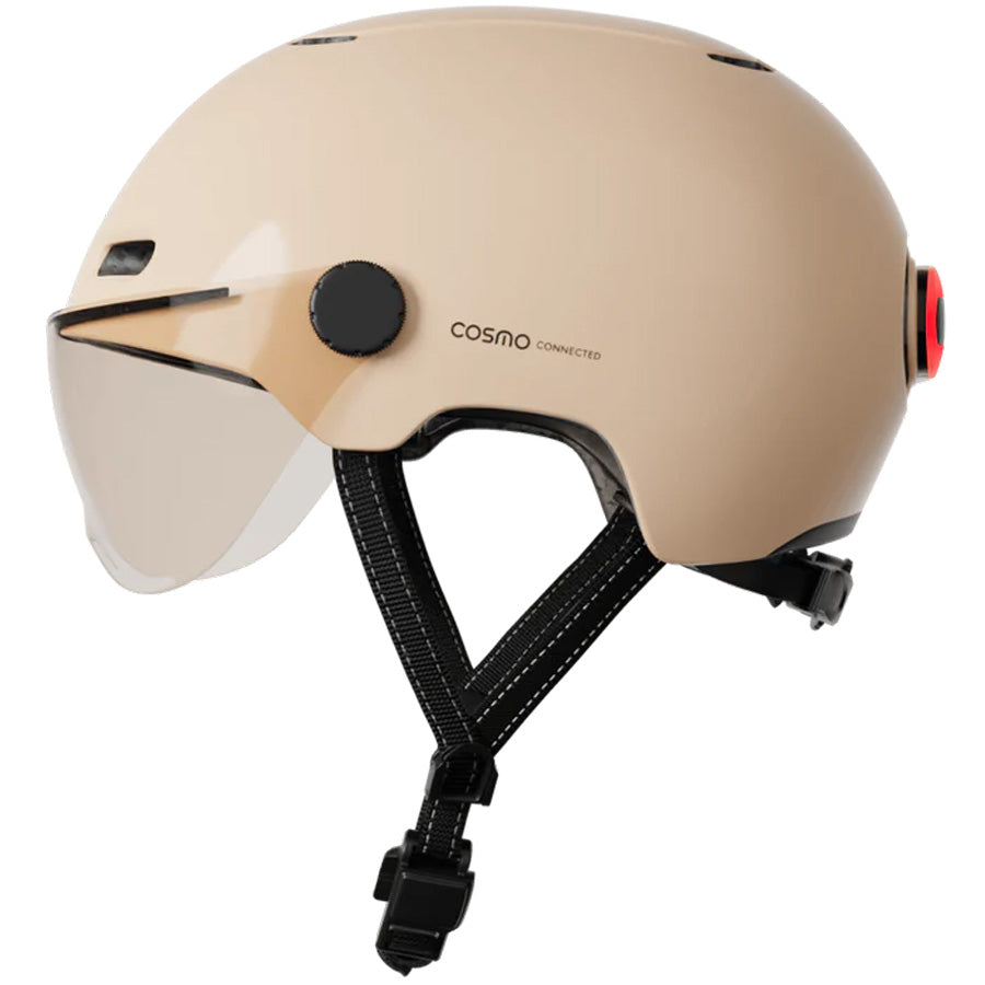 CASQUE URBAIN COSMO CONNECTED FUSION SABLE BRILLANT ECLAIRAGE INTEGRE AVEC REG. OCC. T.M