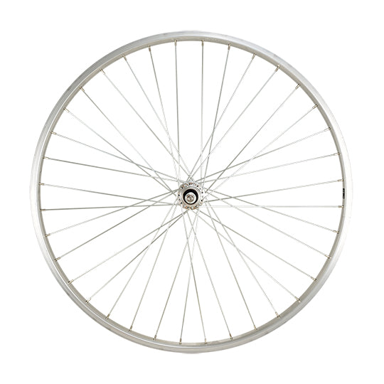 ROUE VTC 28" AR ECROU AXE PLEIN JANTE ARGENT MACH1 M110.MOY.MICHE.A VISSER 5/6/7V V-BR.36T