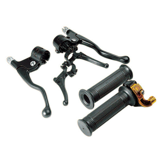 KIT LEVIER/POIGNEE/DECOMPRESSEUR/STARTER CYCLO TUN'R MINI TARGA NOIR