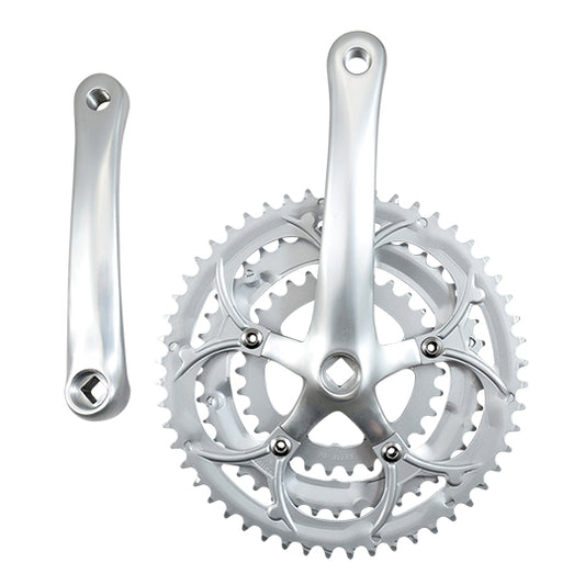 PEDALIER ROUTE TRIPLE 52-42-30D L170 PLATEAUX ET MANIVELLES ARGENT (AXE 122,5)