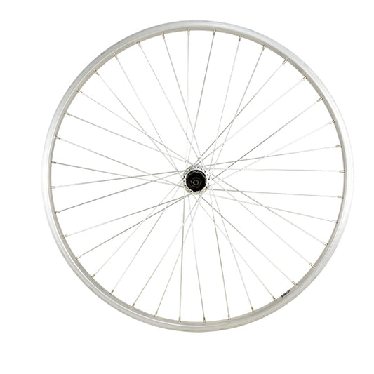 ROUE VTT 26" AR BLOCAGE K7 JANTE ARGENT MACH1 M110. MOY.SHIM TX500 V-BRAKE 8/9/10V 36T