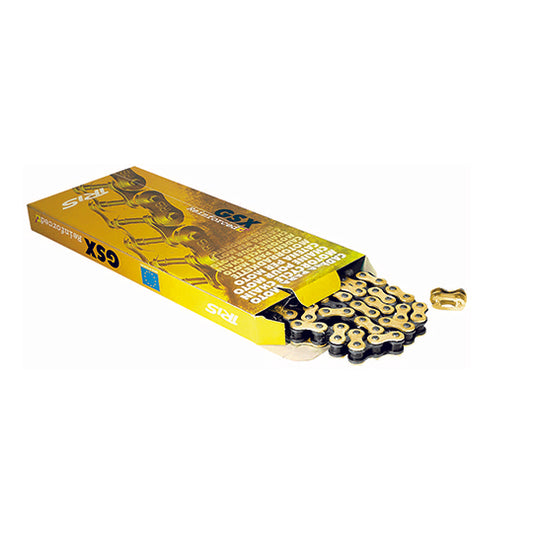 CHAINE CYCLO 415 IRIS GSX 106M RENFORCEE OR