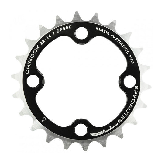 PLATEAU VTT TRIPLE DIAM  64 INTER 22DTS NOIR 4 BRANCHES CHINOOK TA 9V