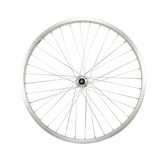 ROUE VTT 24" AV BLOCAGE JANTE ARGENT MACH1 M110. MOYEU MICHE MAGNUM V-BRAKE 36T