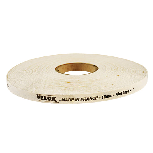 FOND DE JANTE ADHESIF VELOX 16MM HAUTE RESISTANCE COTON (ROULEAU DE 100M)