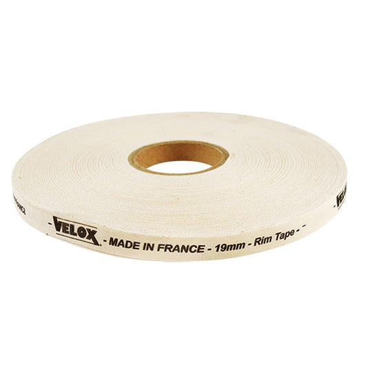 FOND DE JANTE ADHESIF VELOX 19MM HAUTE RESISTANCE COTON (ROULEAU DE 100M)