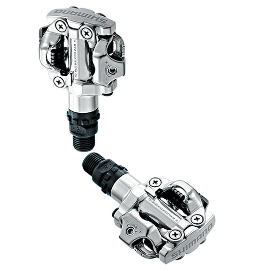 PEDALE VTT AUTO SHIMANO SPD XC M520 ARGENT  (PR)