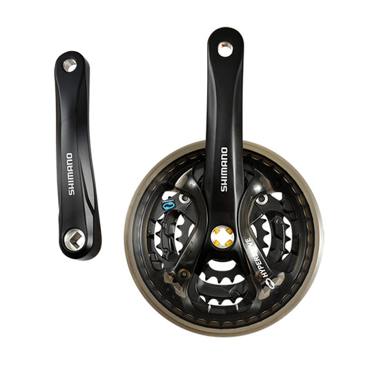 PEDALIER VTT TRIPLE 42-32-22D L170 ALU SHIMANO ACERA M361 7/8V AVEC PARE CHAINE (AXE 123MM