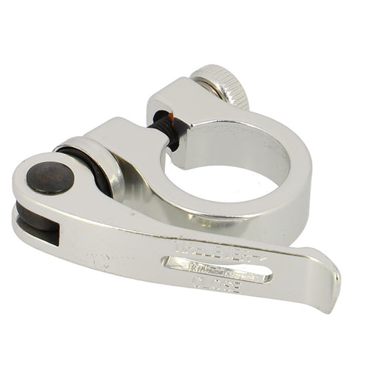 COLLIER TIGE DE SELLE VTT/VTC D28.6 MM ERGOTEC ARGENT ALU + SERRAGE RAPIDE