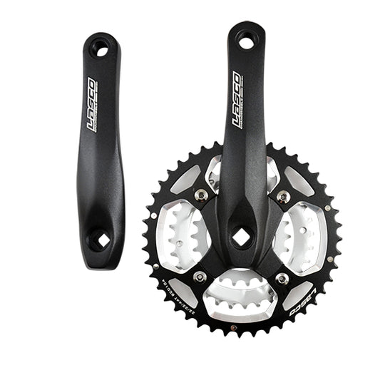 PEDALIER VTT TRIPLE 44-32-22D L170 ALU LASCO NOIR/ARGENT COMPATIBLE 9V. (AXE CARRE 110)