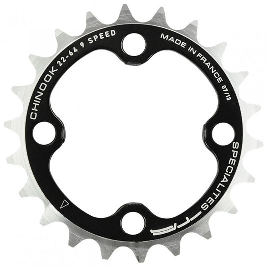 PLATEAU VTT TRIPLE DIAM  64 INTER 26DTS NOIR 4 BRANCHES CHINOOK TA 9V