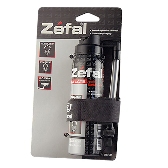 BOMBE ANTI-CREVAISON VELO ZEFAL 100ML AVEC FIXATION CADRE (BLISTER)