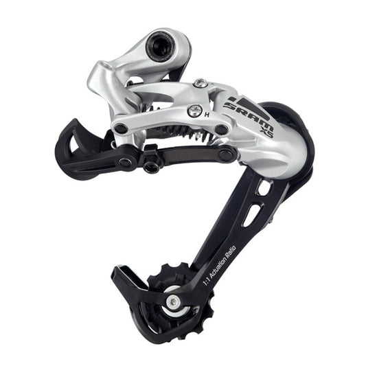 DERAILLEUR VTT AR SRAM X5  9V.GRIS/NOIR CHAPE LONGUE