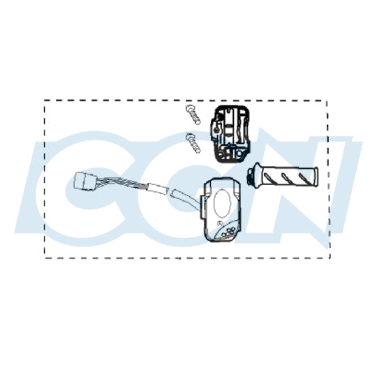POIGNEE GAZ SCOOTER OEM PEUGEOT LUDIX TREND 10P/VIVACITY 2 ACID GREEN