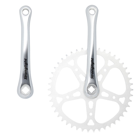 PEDALIER MONO CITY 46D L170 STRONG 55S ALU ARGENT (2.38 - 3/32")