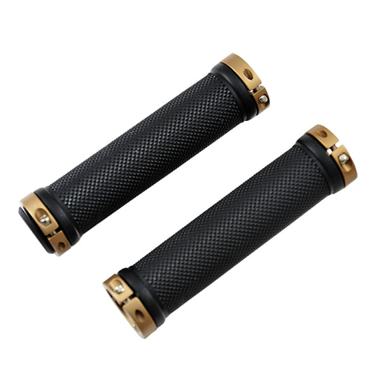 POIGNEE VELO OPTIMIZ 130MM LOCK ON DOUBLE BRONZE/NOIR (PR)