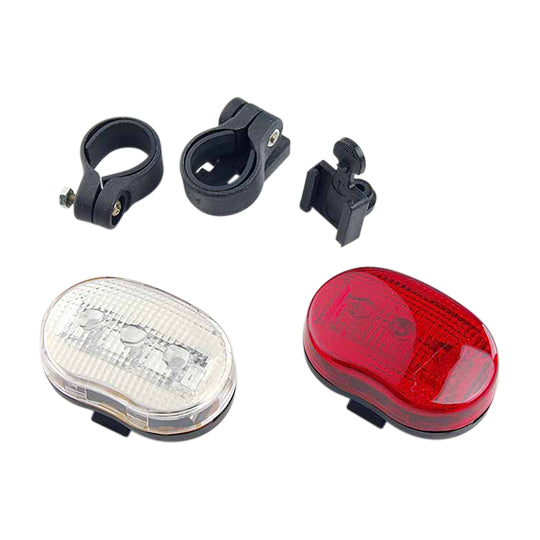ECLAIRAGE VELO AV+AR PILE OPTIMIZ FIXATION CINTRE/TIGE DE SELLE LED