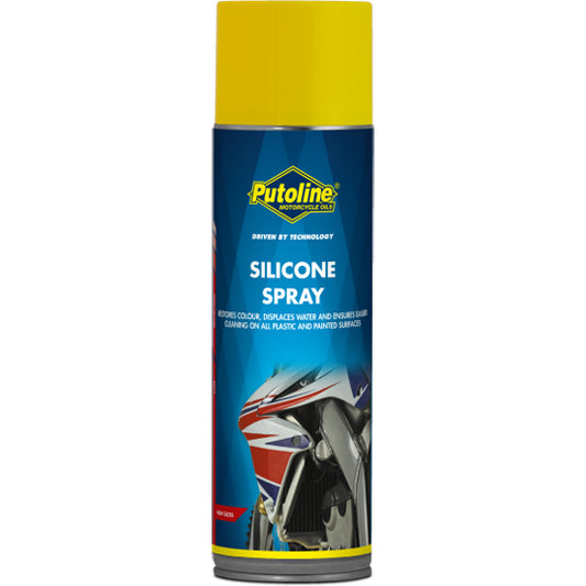 NETTOYANT/PROTECTEUR PLASTIQUE PUTOLINE SILICONE SPRAY - SURFACE BRILLANTE (AEROSOL 500ML)