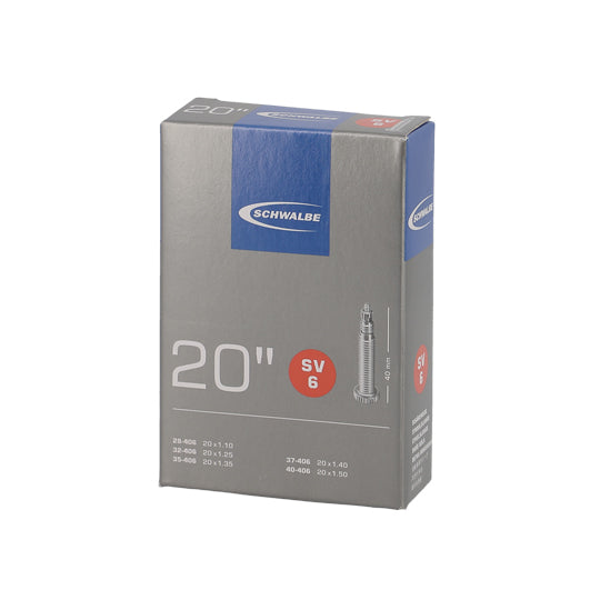 CHAMBRE A AIR VELO 20" X 1.10-1.50 (28/40-406) VP SCHWALBE STANDARD SV6