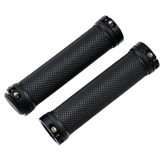 POIGNEE VELO OPTIMIZ 130MM LOCK ON DOUBLE NOIR/NOIR (PR)