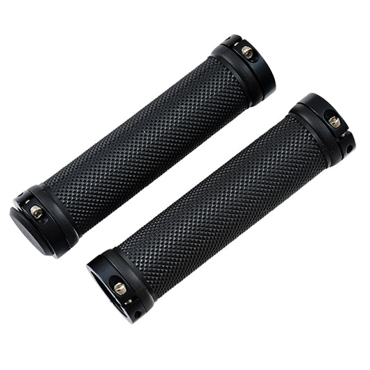 POIGNEE VELO OPTIMIZ 130MM LOCK ON DOUBLE NOIR/NOIR (PR)