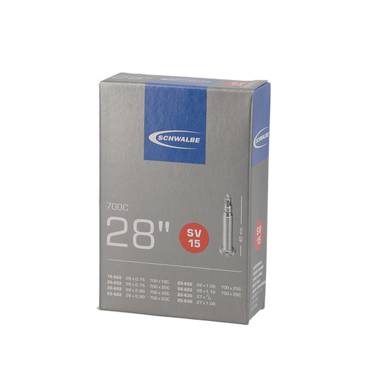 CHAMBRE A AIR VELO 700C (18/28-622/630) VP 40 MM SCHWALBE STANDARD SV15