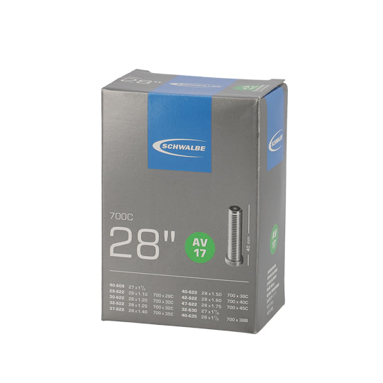 CHAMBRE A AIR VELO 700C (28/47-622) VS SCHWALBE STANDARD AV17