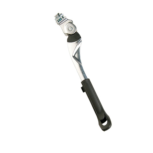 BEQUILLE VELO LATERALE REGLABLE 24/28'' OPTIMIZ ALU ARGENT RENFORCEE E BIKE/VAE
