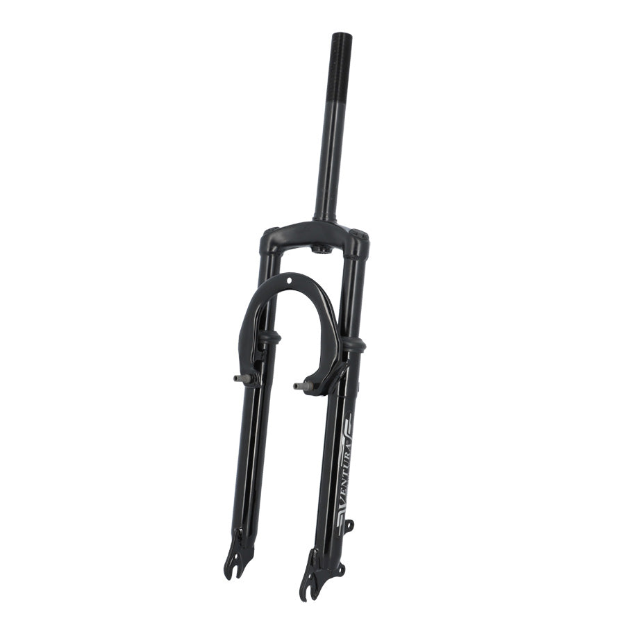 FOURCHE VTT 24" SUSPENDUE NOIRE FILETEE 1" DEB:60MM V-BRAKE A TASSEAUX/DISQUE IS