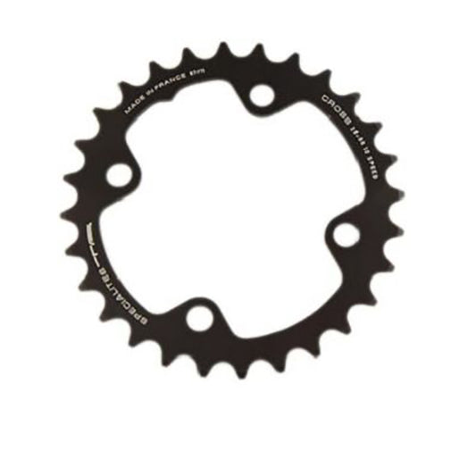 PLATEAU VTT DOUBLE DIAM  80 INTER 26DTS NOIR 4 BRANCHES CROSS (COMP.PEDALIER SRAM 2*10) TA