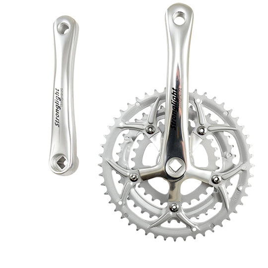 PEDALIER ROUTE TRIPLE 48-38-28D L170 STRONG IMPACT ALU "E" 9/10V (PLATEAUX EN ACIER)
