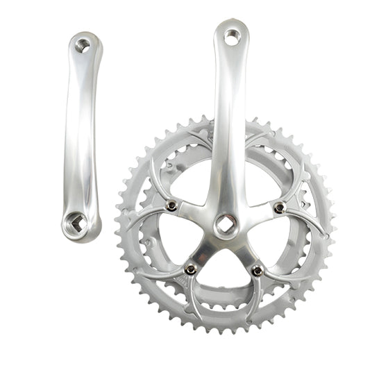 PEDALIER ROUTE COMPACT 52-42D L170 D110 ARGENT 8/9/10V (AXE CARRE 113MM)