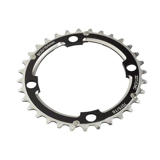 PLATEAU VTT TRIPLE DIAM 104 INTERM 32DTS NOIR 4 BRANCHES CNC 9V