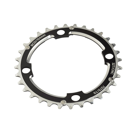 PLATEAU VTT TRIPLE DIAM 104 INTERM 32DTS NOIR 4 BRANCHES CNC 9V