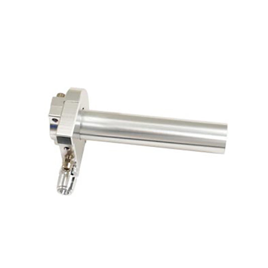 POIGNEE GAZ TUN'R ALU CNC ARGENT - LIVREE AVEC VIS CREUSE 10X125