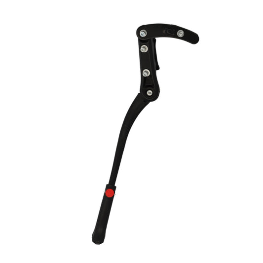 BEQUILLE VELO LATERALE REGLABLE 26/28" OPTIMIZ ALU NOIR (FIXATION SUR HAUBAN)