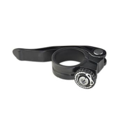 COLLIER TIGE DE SELLE VTT/VTC D31.8 MM NOIR ALU + SERRAGE RAPIDE SPECIAL LOUEUR 100MM